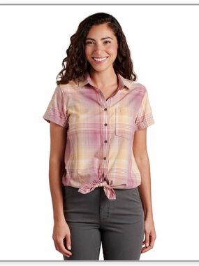 Toad & Co Women’s Willet Tie Short Sleeve Shirt - 100% Organic Cotton